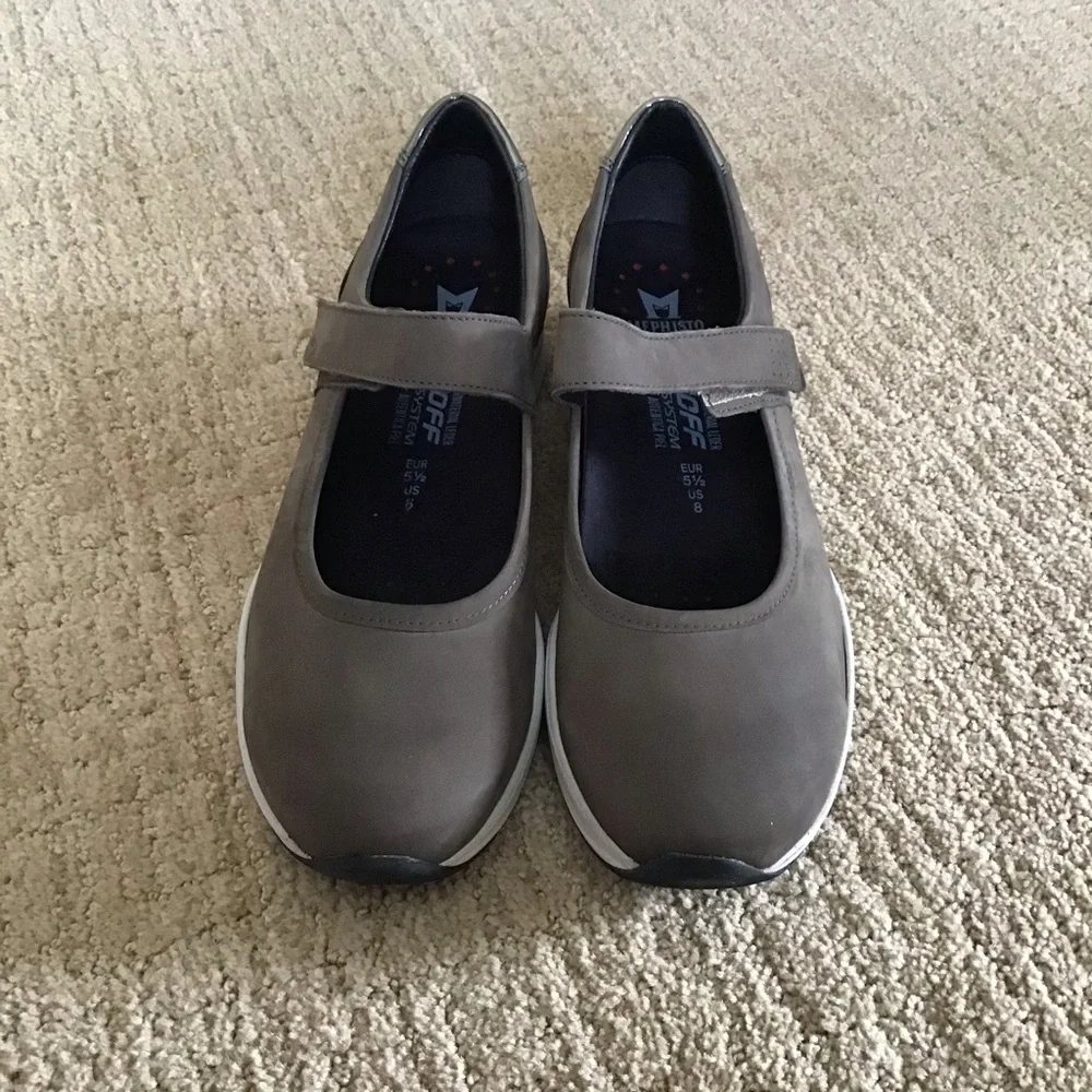 New Mephisto Yelina Suede Wedge Mary Jane Sneakers, Size 8